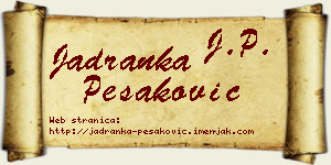 Jadranka Pešaković vizit kartica
